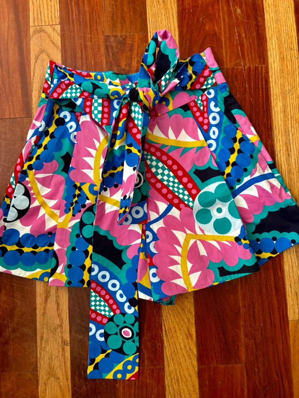 J. Crew Pink Ratti Kaleidoscope Shorts w/ Tie-Waist Skirt NWT Size 2